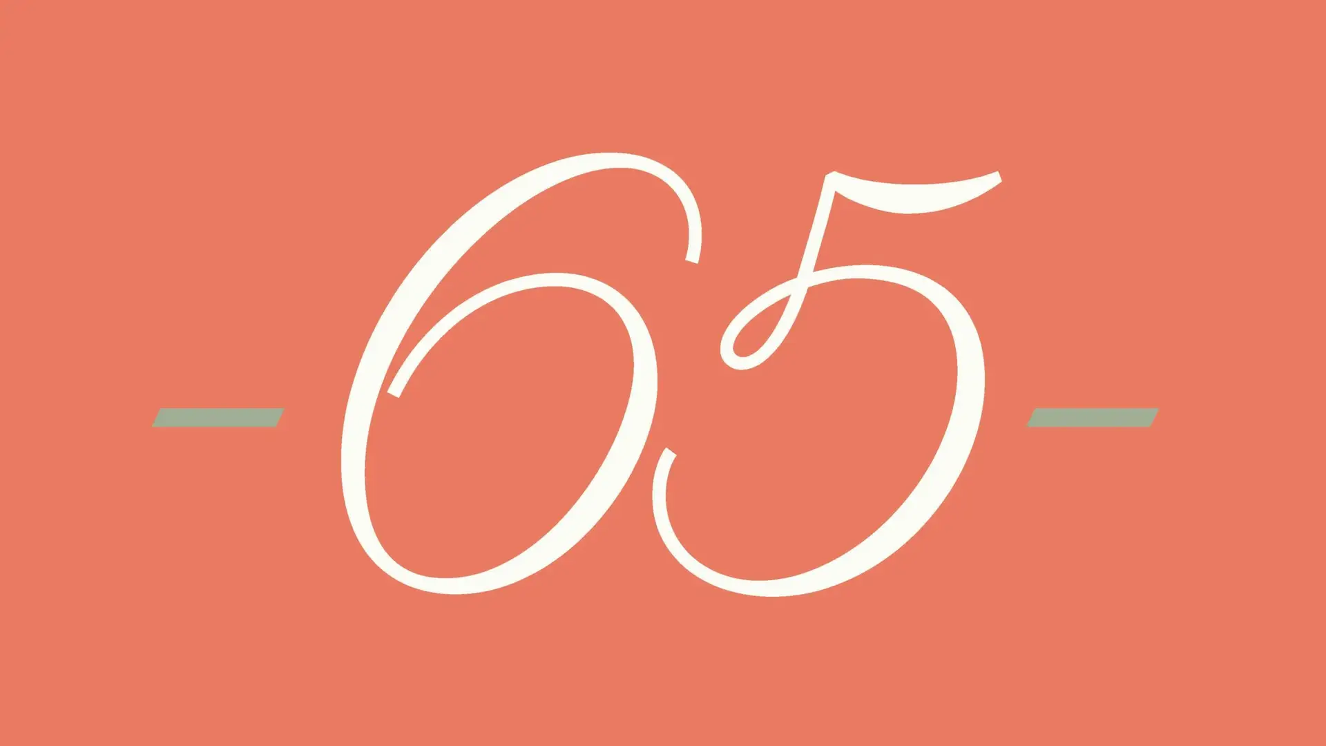 Image with "65" lettering