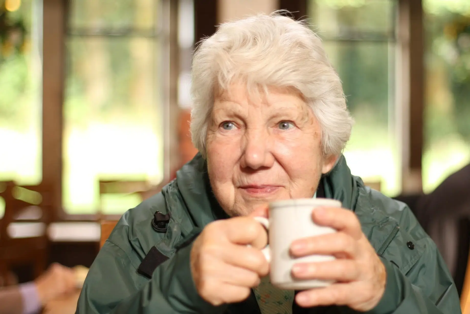 Grandma holding a cup of tea